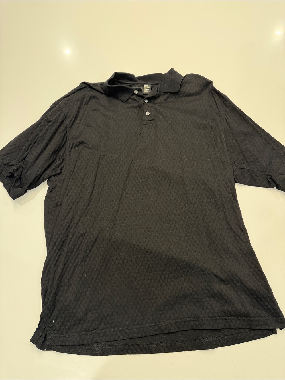 Men's Black Short-Sleeve Polo Shirt Cotton Traders Sport XXL